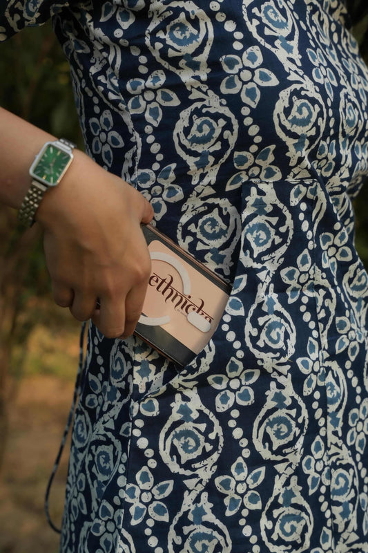 Sage Green Cotton Linen Fusion Kurti